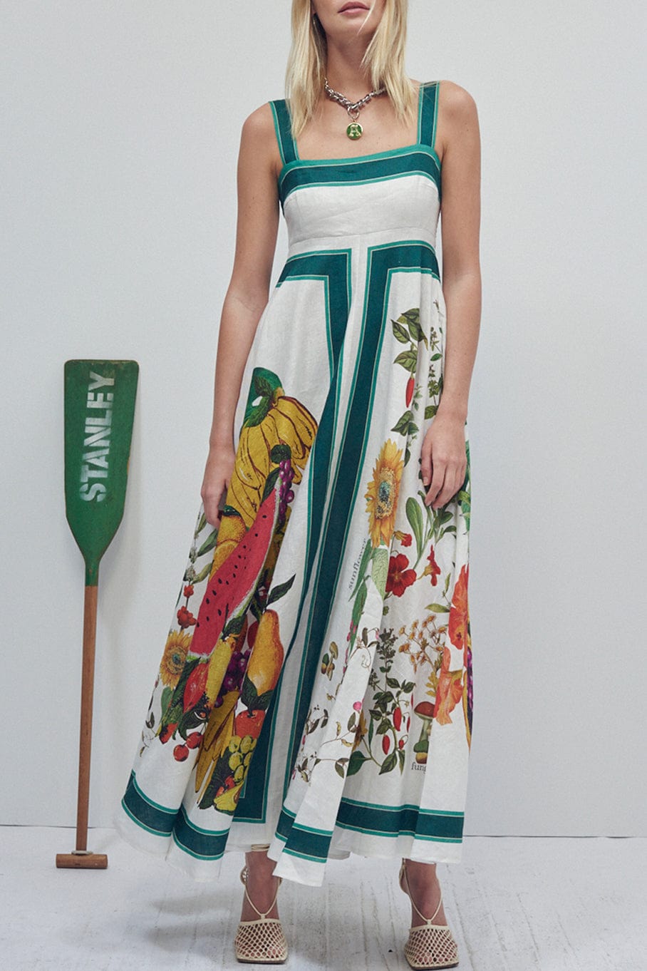 Chic Positioning Painting Printed Slip Dress