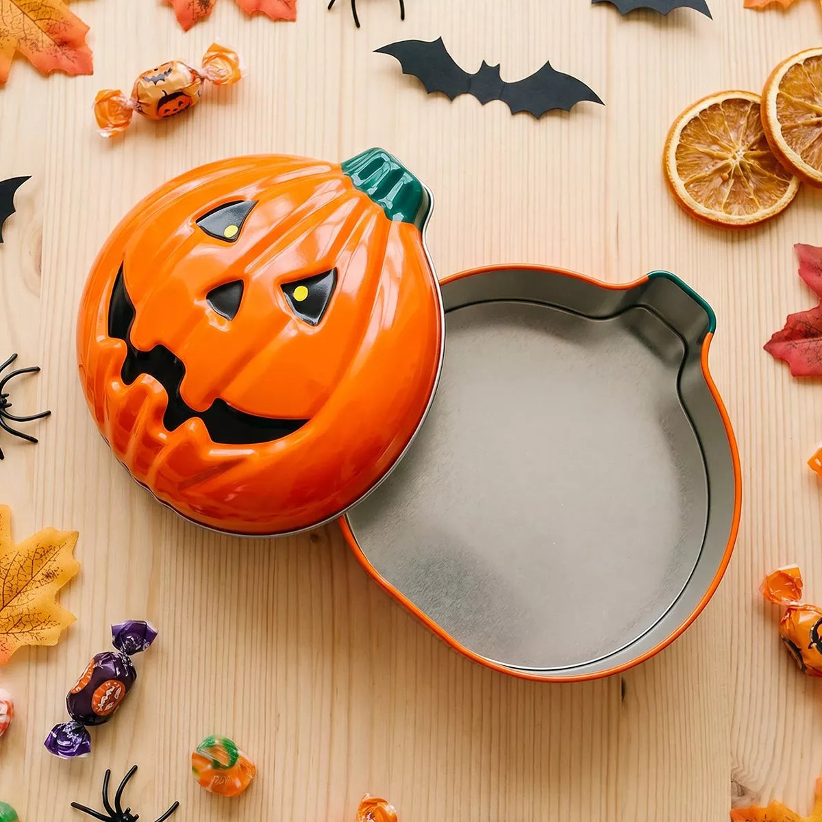 Decorative Pumpkin-Shaped Halloween Storage Box