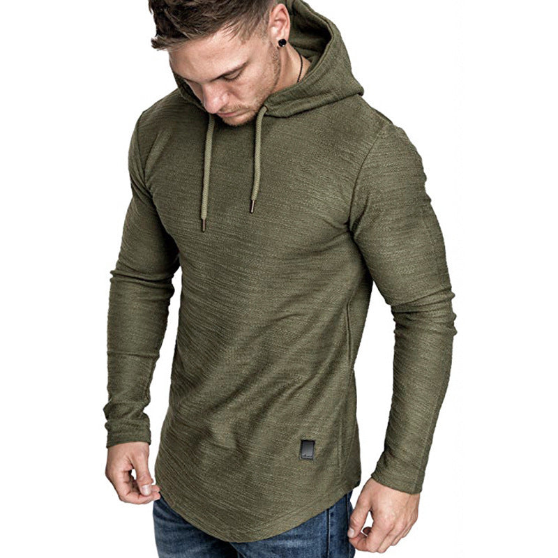Strukturierte, einfarbige, hochwertige Pullover-Hoodies für Herren