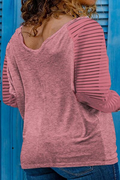 Blue Zone Planet | Plus Size MERRY CHRISTMAS Striped Long Sleeve T-Shirt