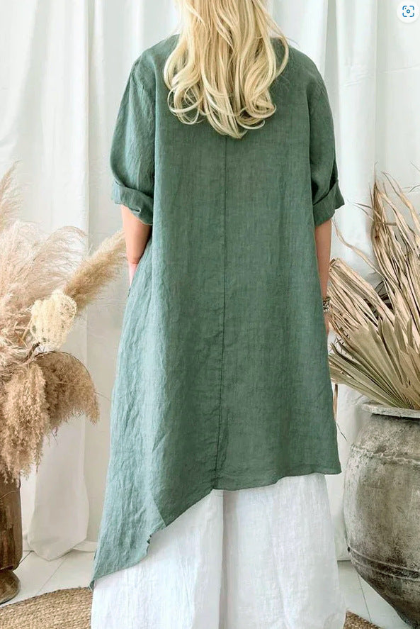 Casual Irregular Hem Loose Dress