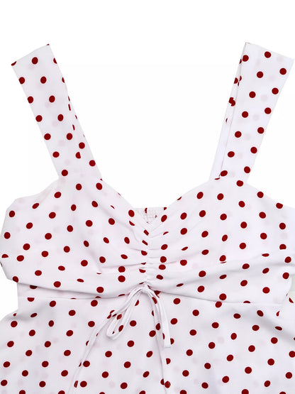 Polka Dot Ruched Cami