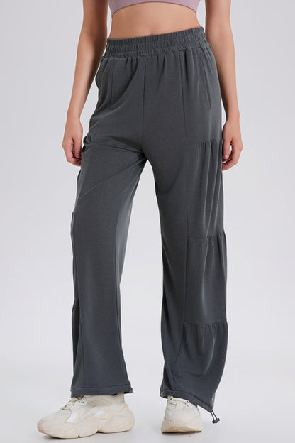 Blue Zone Planet | Basic Bae Drawstring Elastic Waist Ruched Joggers