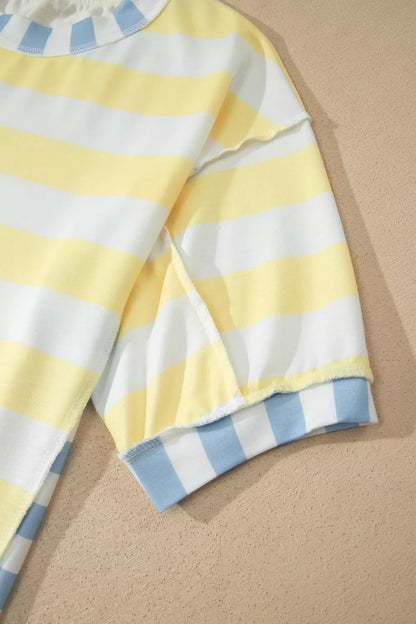 Striped Casual Half Sleeve Top