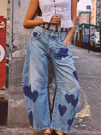 Mid Rise Wide-Leg Jeans