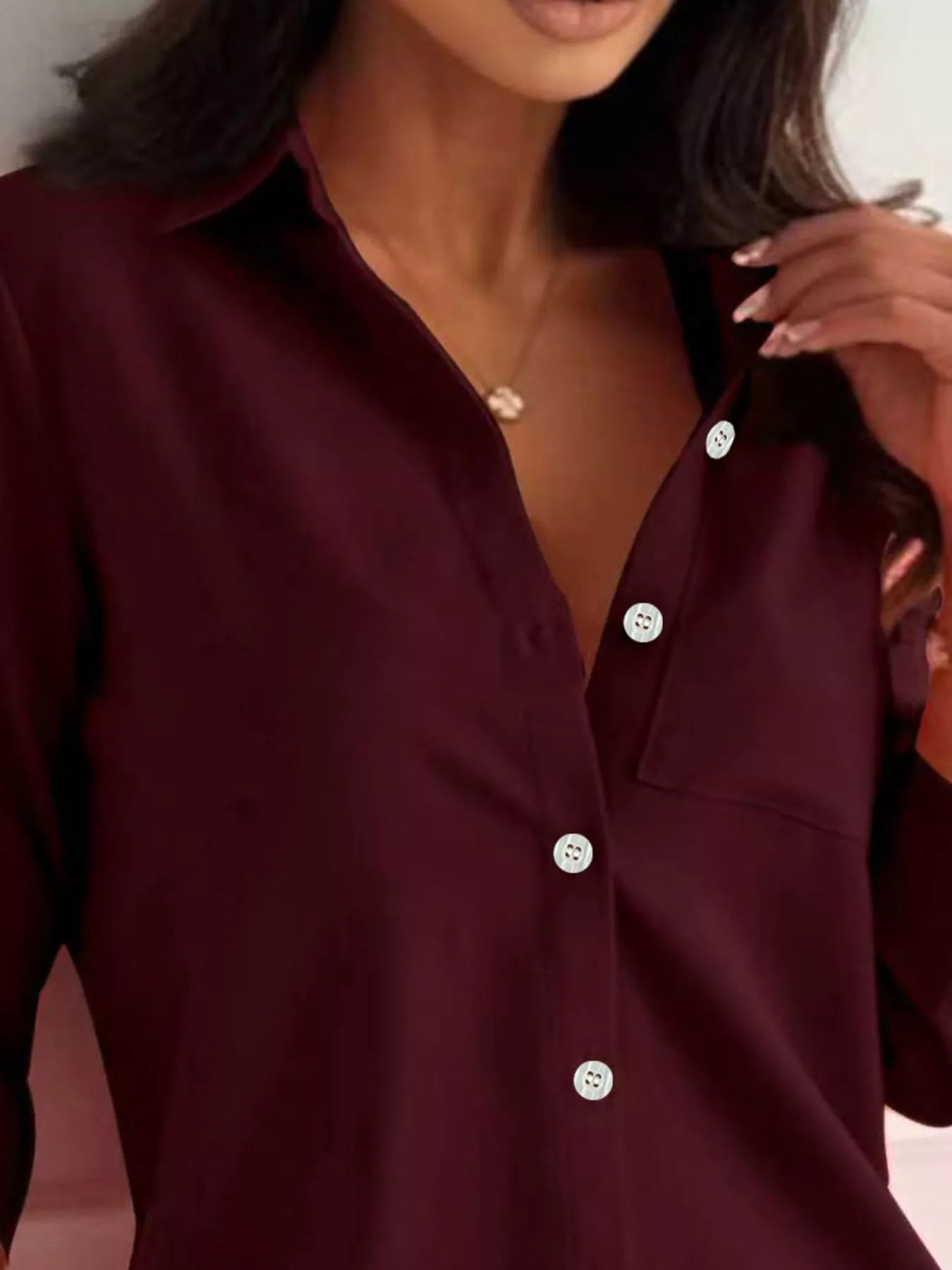 Button-Down Roll-Up Sleeve Shirt