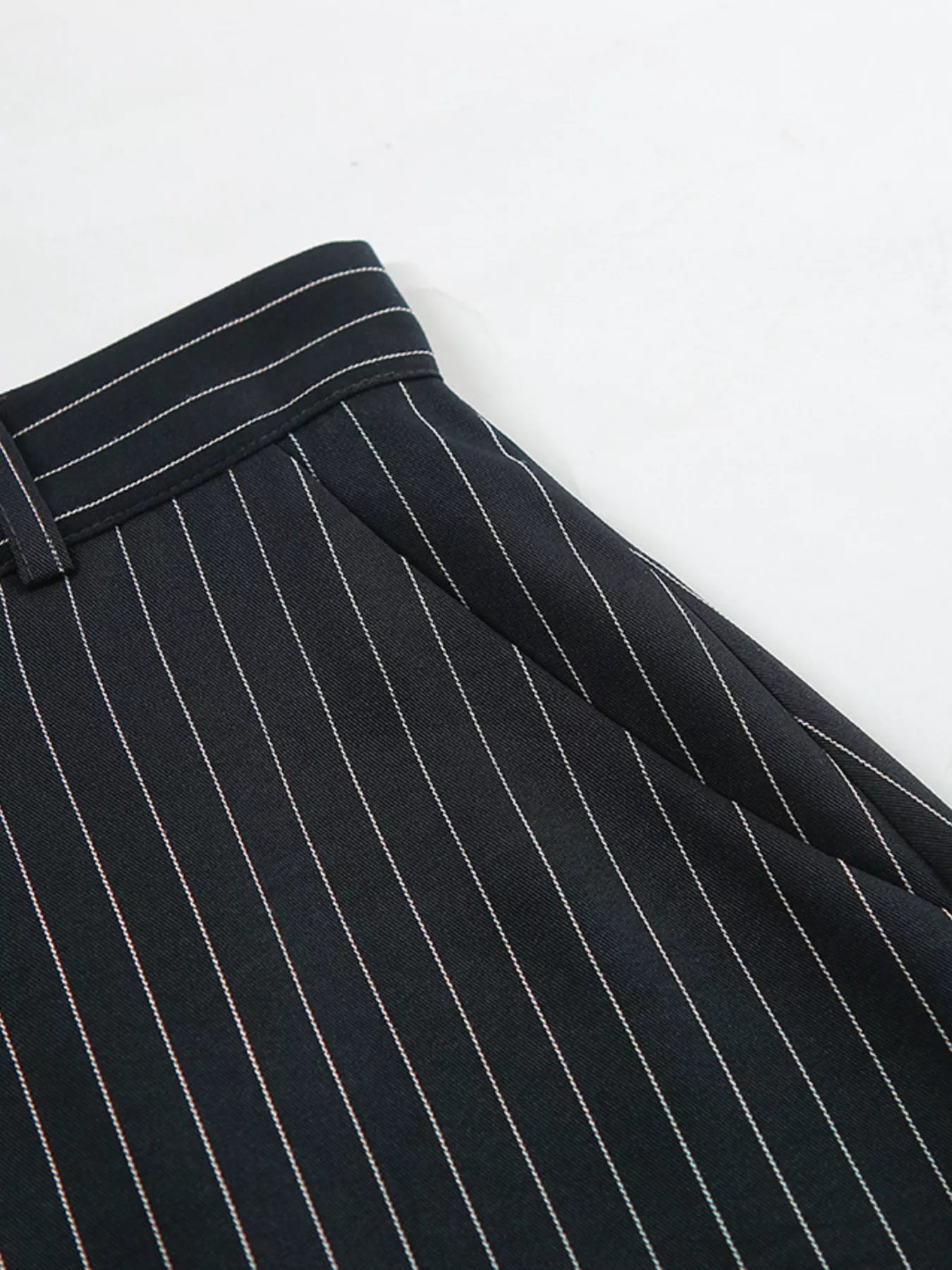 Slit Striped Maxi Skirt