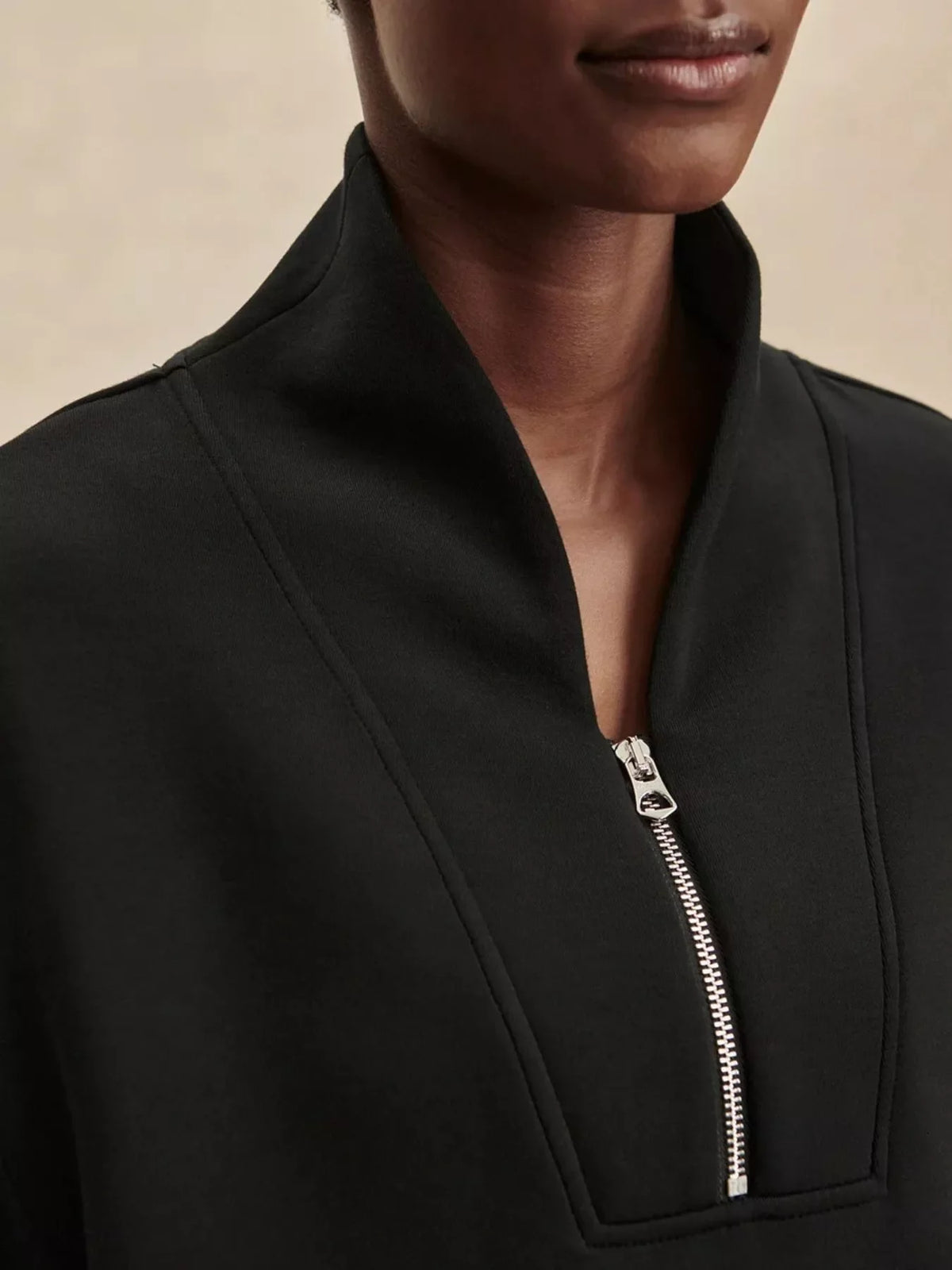 Quarter-Zip Sweatshirt and Wide-Leg Pants Set