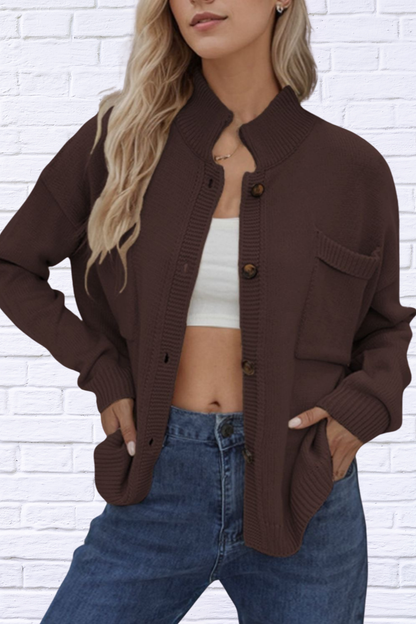 Button Up Long Sleeve Cardigan