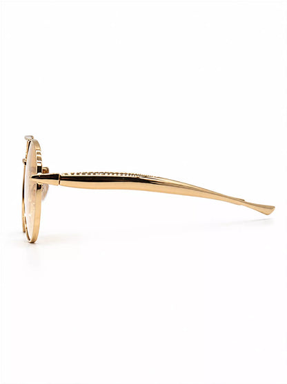 Aviator Sunglasses with Metal Lenses