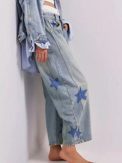 Mid Rise Wide-Leg Jeans