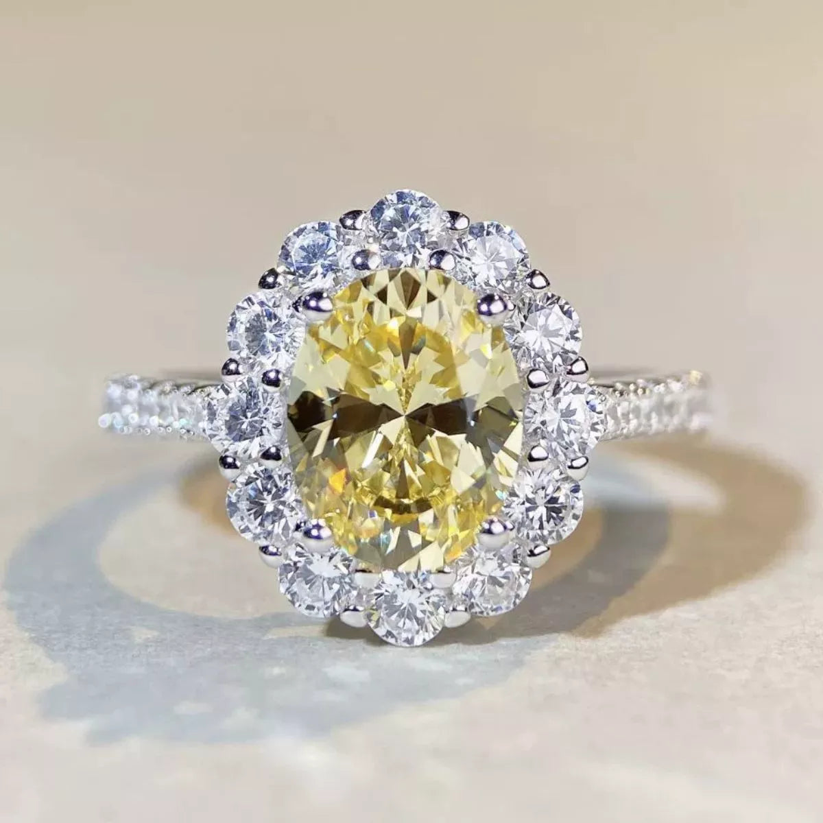 925 Sterling Silver Zircon Geometric Ring