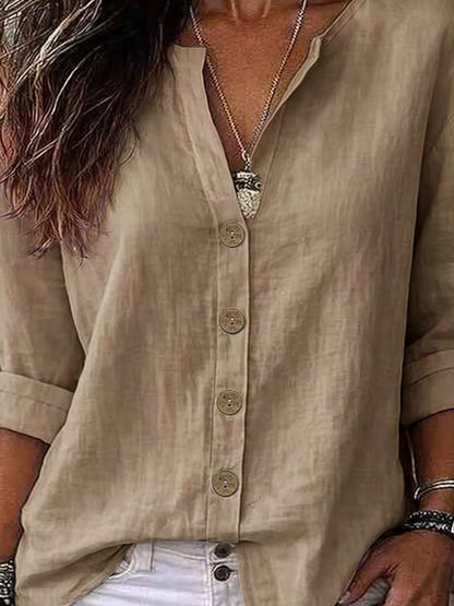 Button Up Long Sleeve Shirt | Timeless Women's Blouse