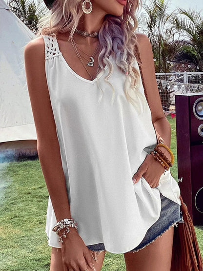 Crochet V-Neck Tank Top