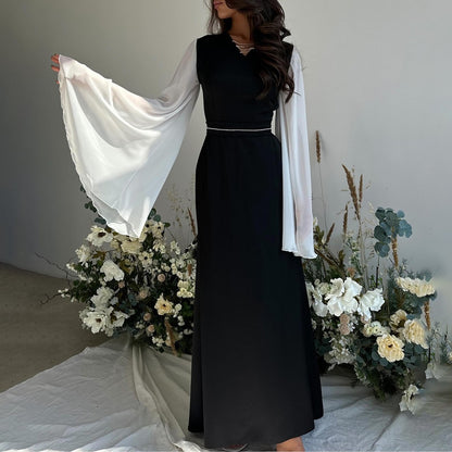 Elegant Chains Color Block Maxi Dress