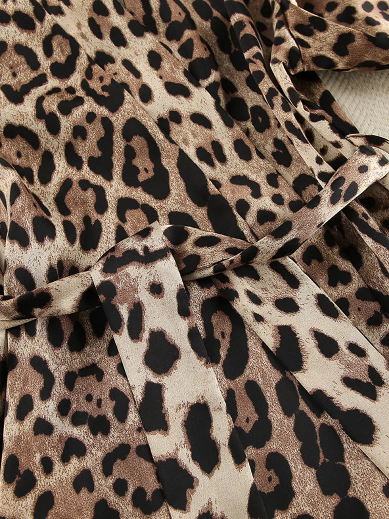 Leopard Bra & Cardigan and Shorts Set