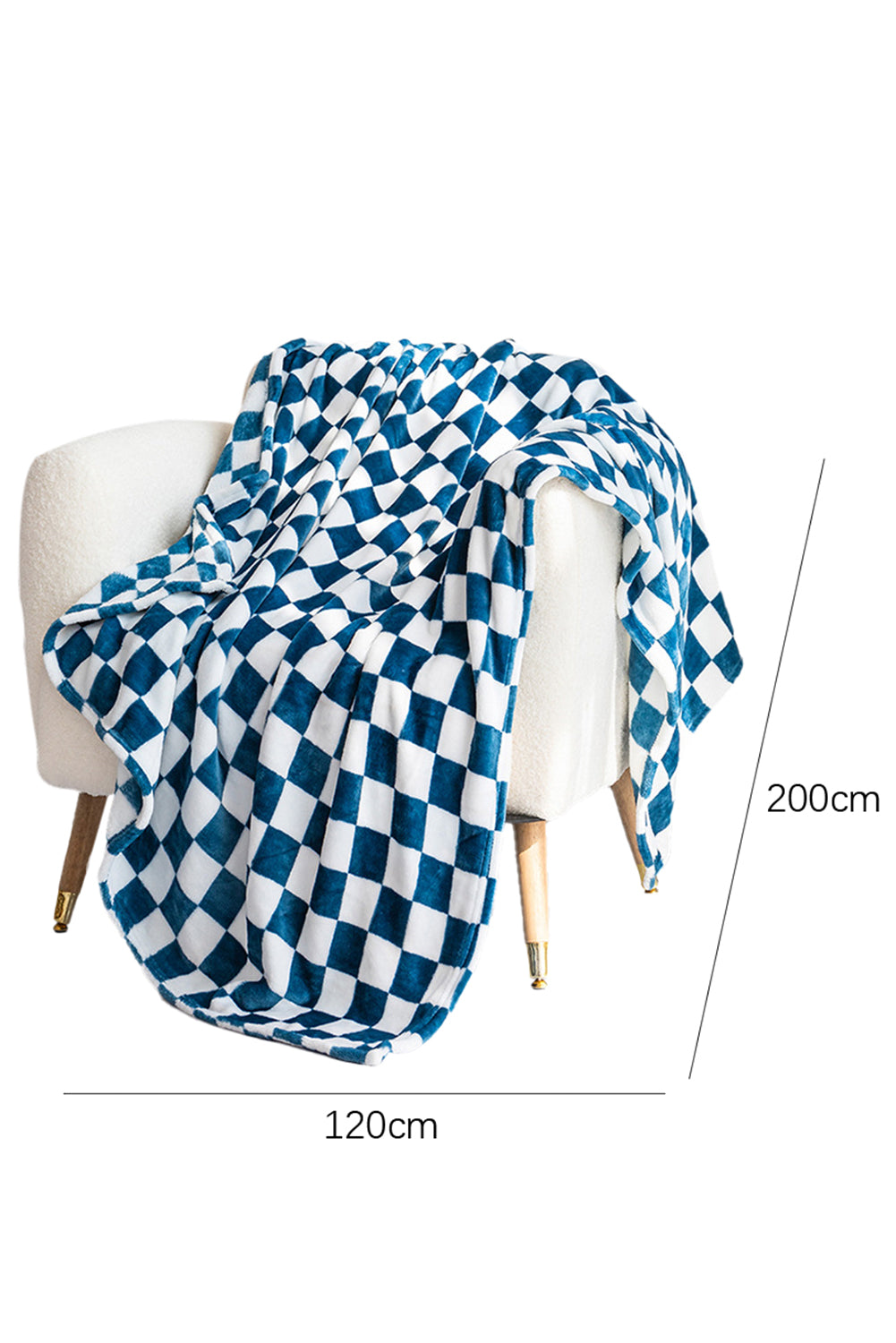 Blue Zone Planet | Black Checkerboard Printed Soft Throw Blanket