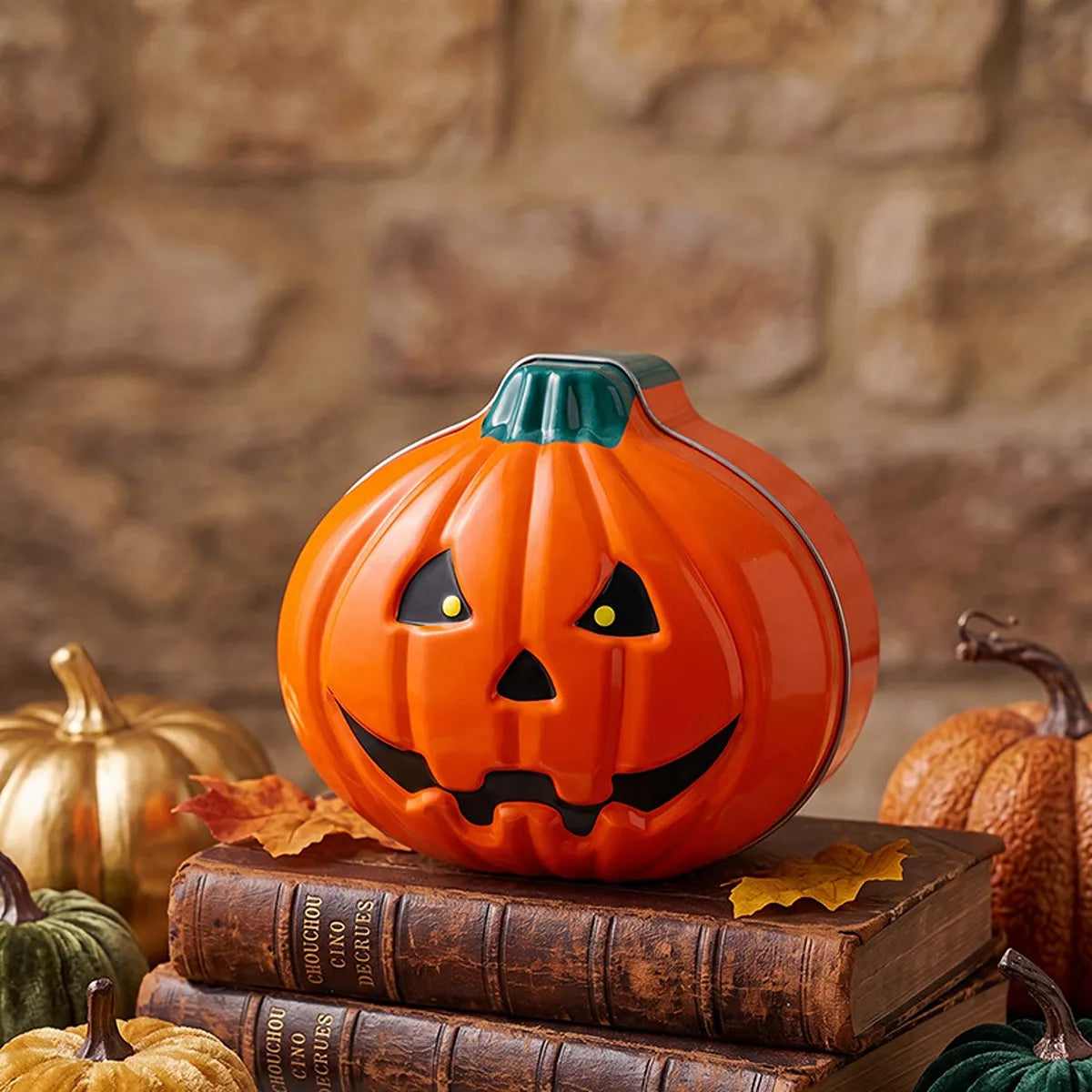 Decorative Pumpkin-Shaped Halloween Storage Box