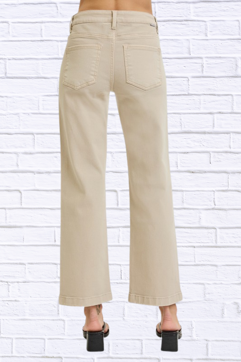 RISEN Full Size Tummy Control Mid Rise Ankle Straight Jeans Plus Size