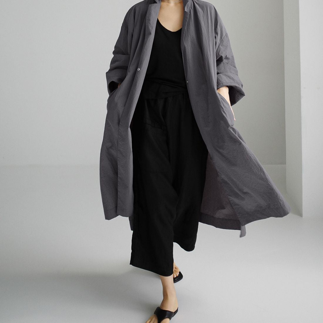 Simple Comfort Cotton Long Coat