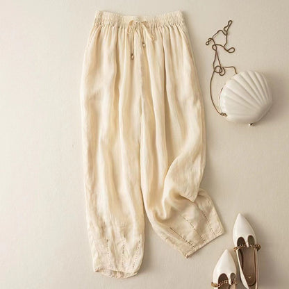 Artistic Retro Loose Cotton Linen Casual Pants