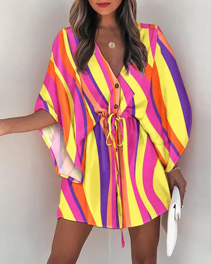 Summer Beach Colorful Print Dress