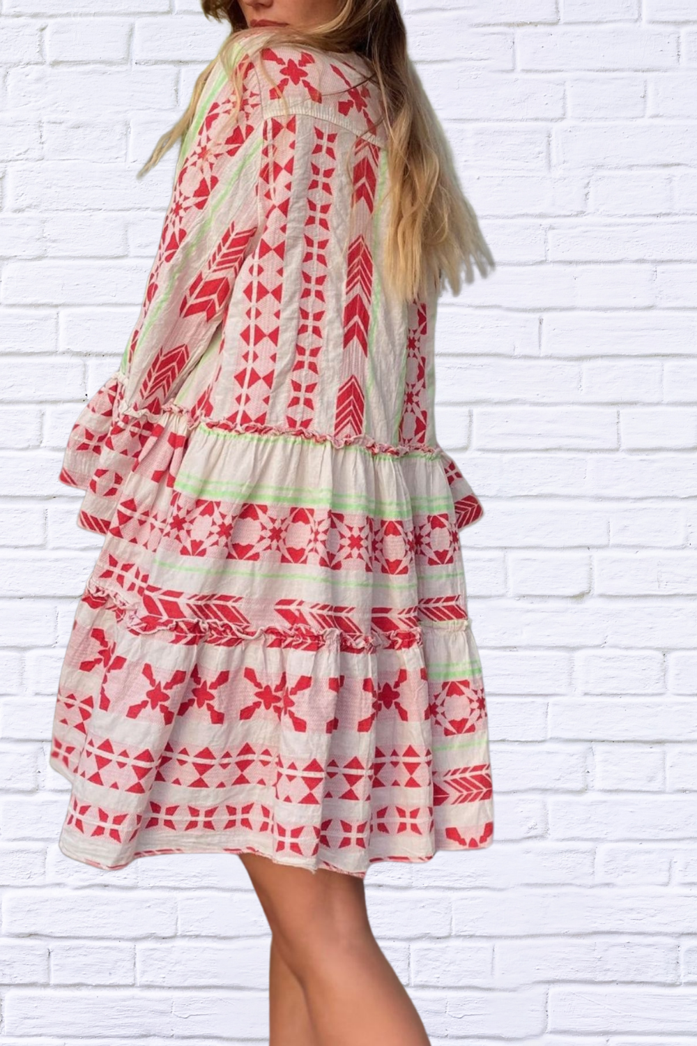 Printed Tierred Babydoll Dress