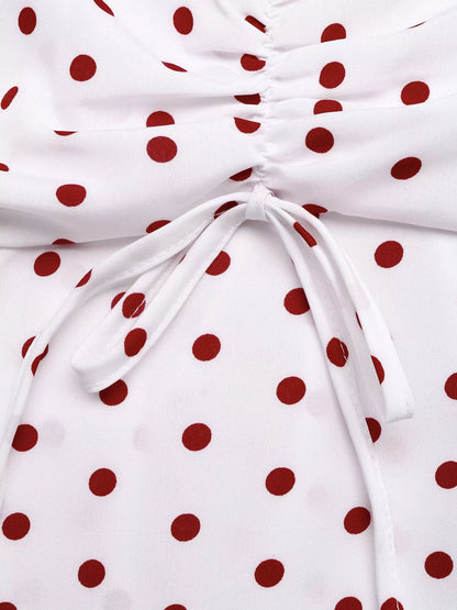 Polka Dot Ruched Cami
