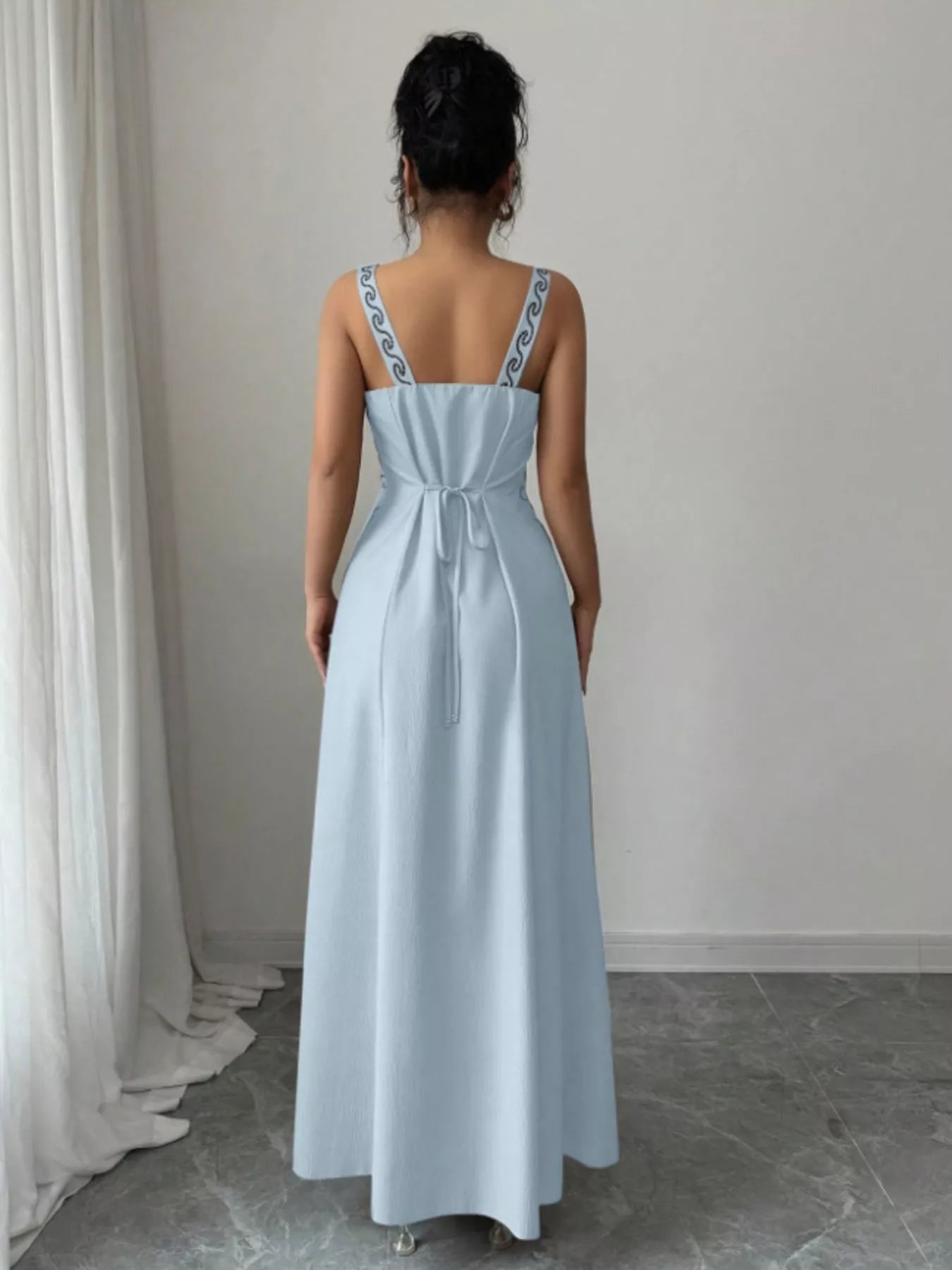 Floral Sleeveless Maxi Dress with Side Slit