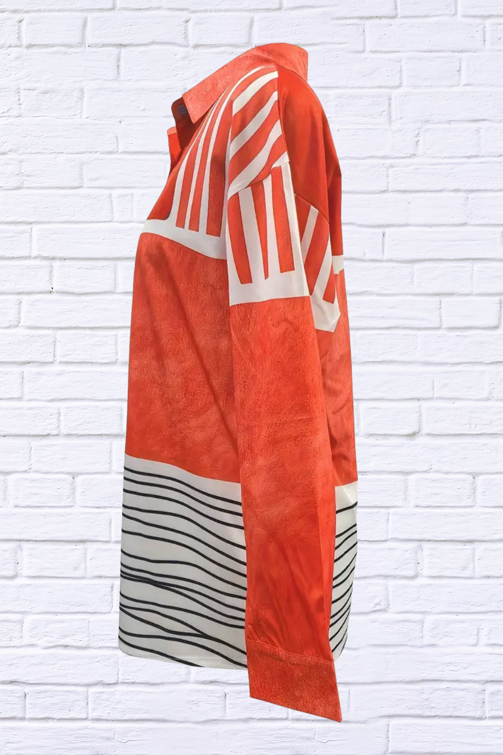 Sun Goddess Abstract Button-Up Blouse