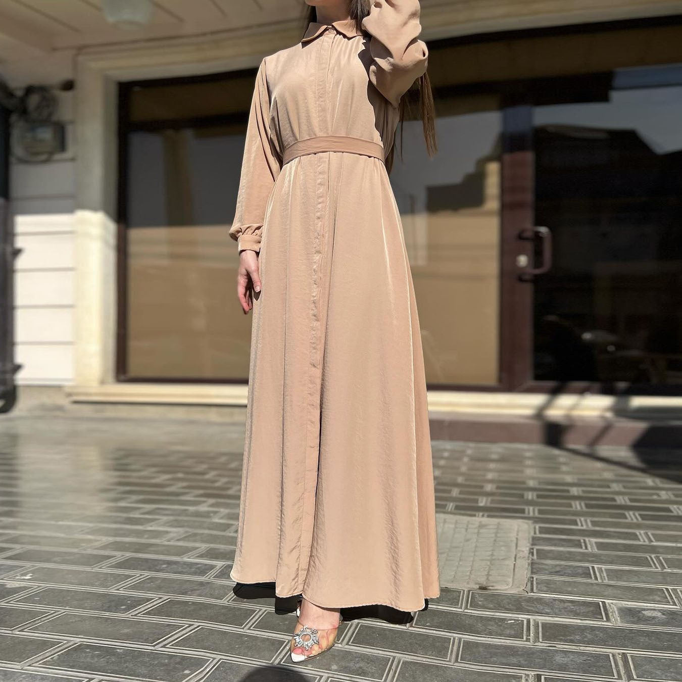 Casual Loose Long-sleeved Shirt Dress