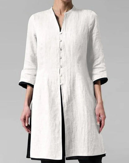 Retro Irregular Seven-point Sleeves Cardigan Shirt