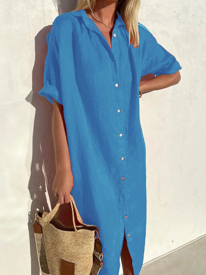 Casual Loose Cotton Long Shirt