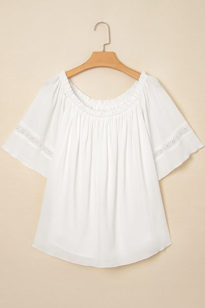 Lace Detail Off-Shoulder Blouse