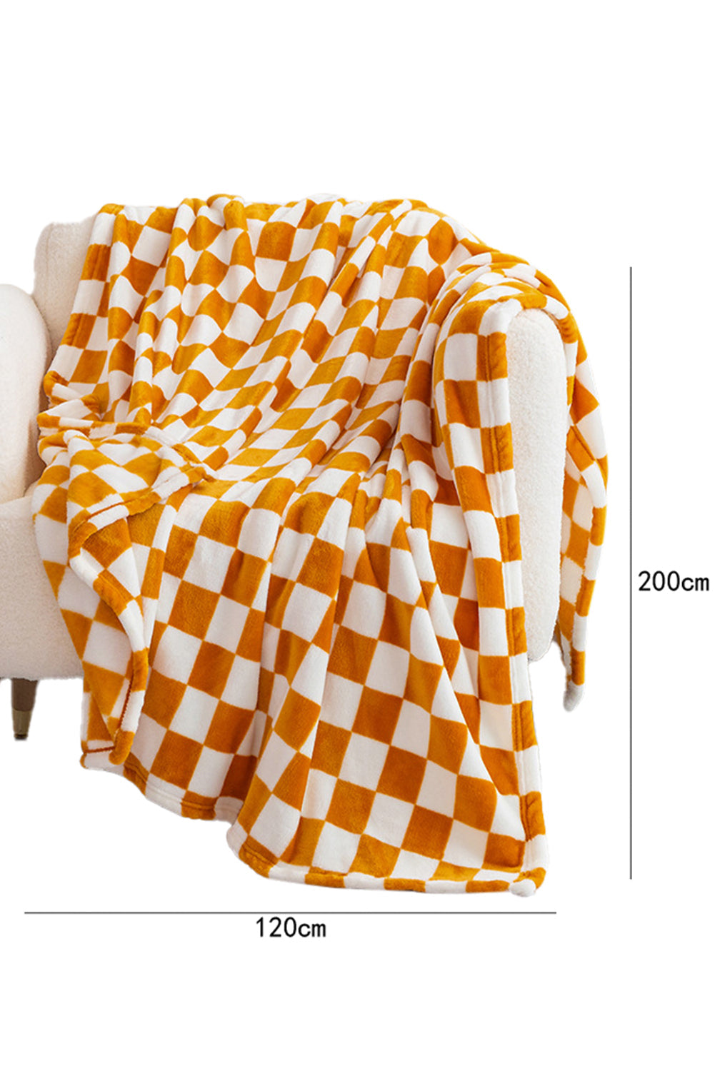 Blue Zone Planet | Black Checkerboard Printed Soft Throw Blanket