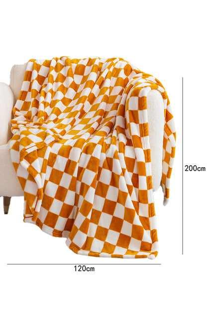 Blue Zone Planet | Black Checkerboard Printed Soft Throw Blanket