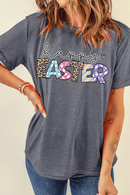 Happy Easter Graphic Short Sleeve T-Shirt