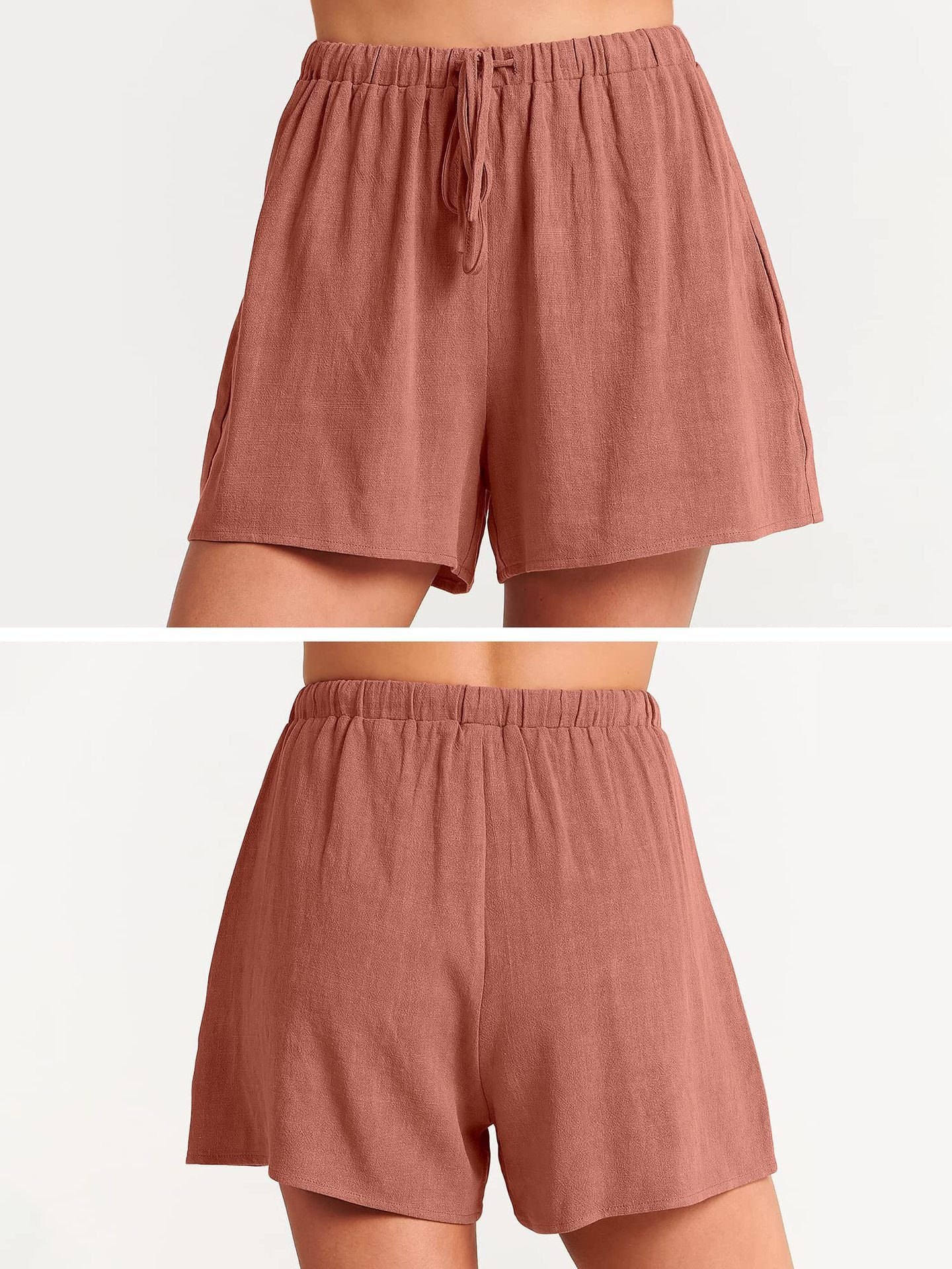 Casual Cotton Shorts Two-piece Set