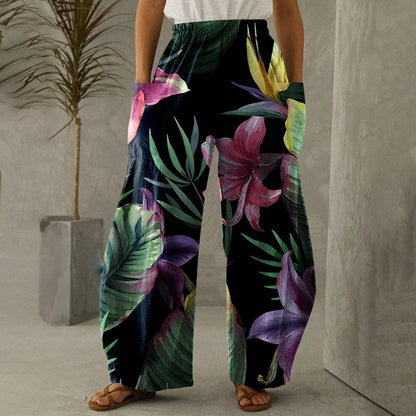 Women's Loose Printed Trousers