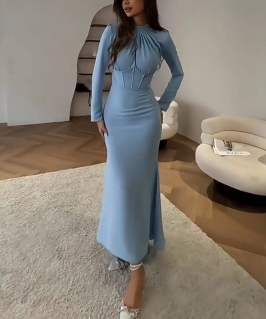 Sexy Wrinkle Irregular Long Dress