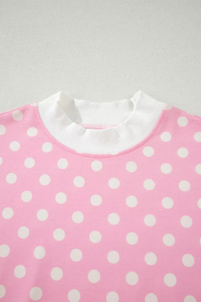 Polka Dot Short Sleeve Top and Shorts Set