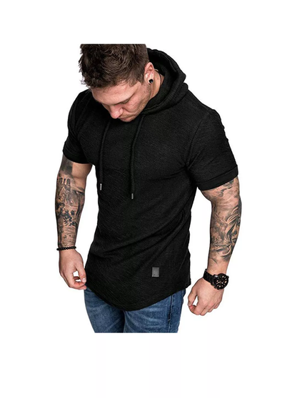 Strukturierte, einfarbige, hochwertige Pullover-Hoodies für Herren