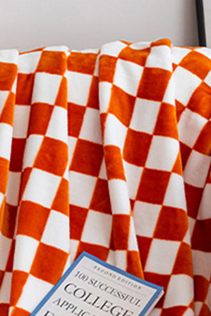 Blue Zone Planet | Black Checkerboard Printed Soft Throw Blanket