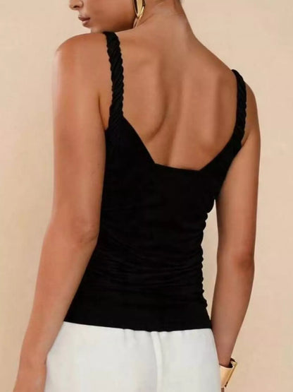 Gold-Tone Ring Twisted Strap Cami