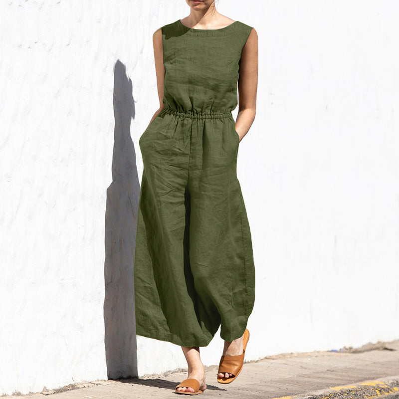 Sleeveless Fashion Casual Temperament Jumpsuit