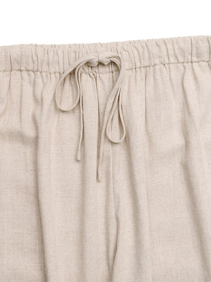 Drawstring Wide Leg Pants
