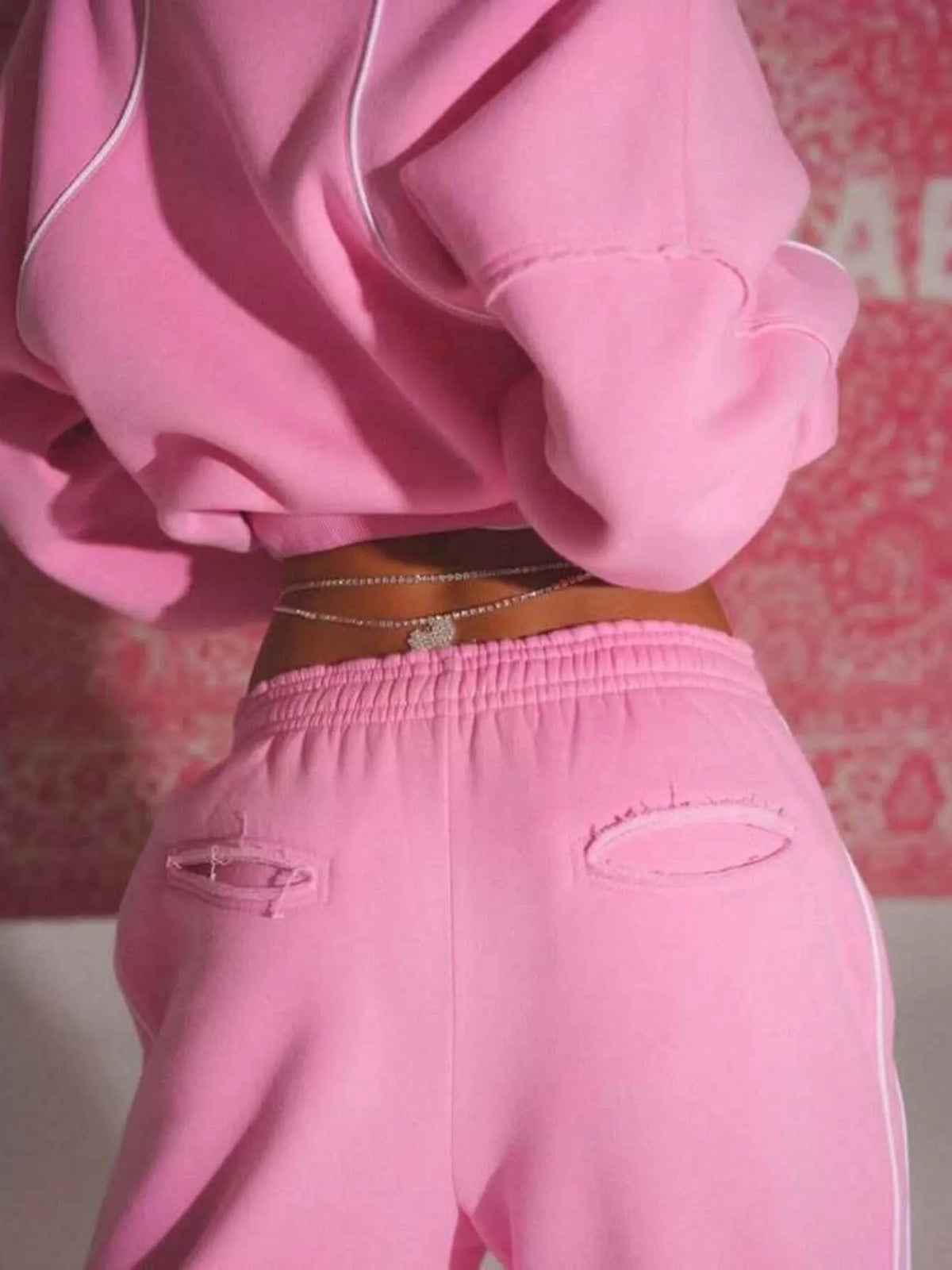Cropped Zip-Up Hoodie and Wide-Leg Sweatpants Lounge Set