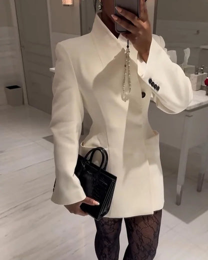 Women's solid color suit dress