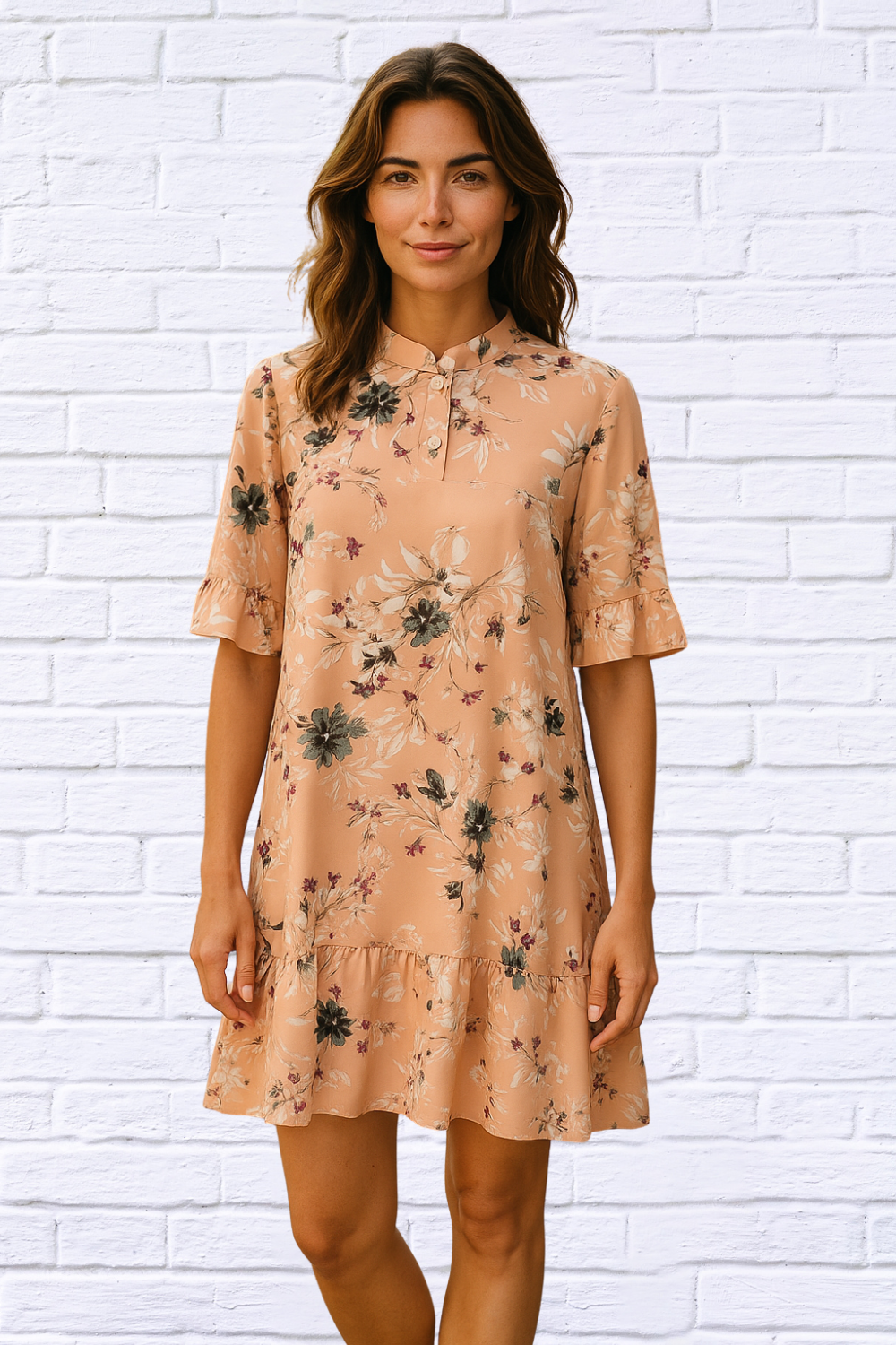 Peach Floral dress