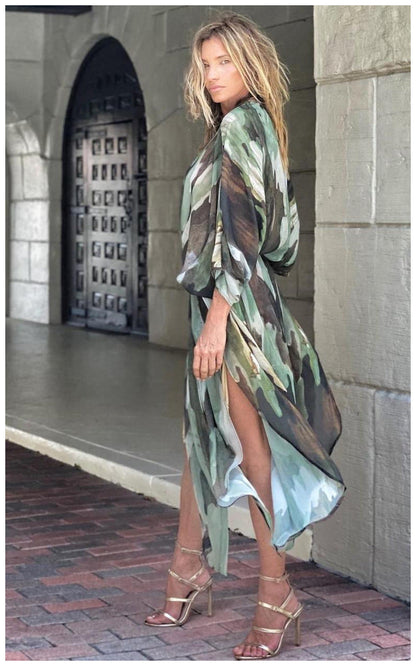 Chiffon Cardigan Dress